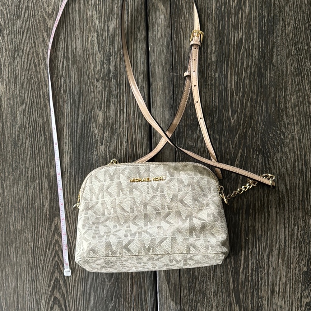 Michael Kors Cream Crossbody Bag with Gold Hardware